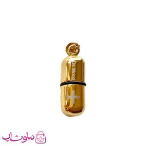 پلاک گردنبند کپسول عشق طلایی کد 615