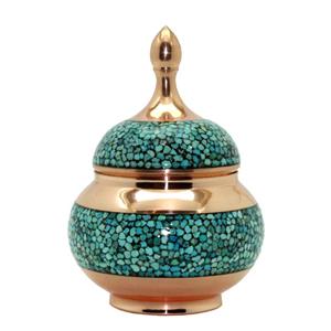 قندان مسی فیروزه کوب کد FPR 02