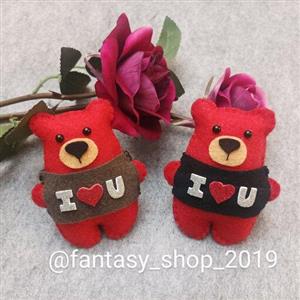 عروسک خرس نمدی  مخصوص ولنتاین