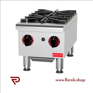 اجاق گاز دو شعله صنعتی رومیزی سوپر کوک