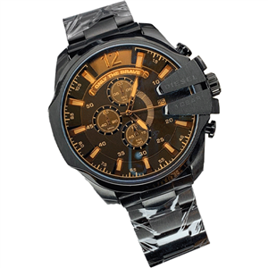 ساعت مچی عقربه ای مردانه دیزل شاخدار با 3موتورفعال DIESEL 10 BAR WATCH MEN کد W