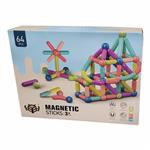 اسباب بازی بازی‌های ساختنی و لگو 64 Piece Magnetic Balls and Rods Set,Magnetic Building Toys Colorful DIY STEM Building Blocks Sticks for Ages 3  Year Old Children Boy Girl Educational Construction Toy 