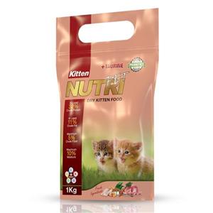 غذای خشک پروبیوتیک بچه گربه نوتری پت مدل Kitten مقدار 1 کیلوگرم Nutri Pet Kitten Probiotic Dry Kitten 1 Kg