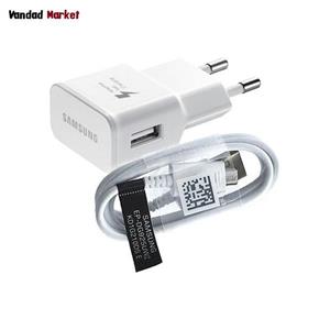 شارژر سریع دیواری سامسونگ همراه با کابل Micro USB  طول 1 متری مناسب برای گوشی سامسونگ Galaxy S6