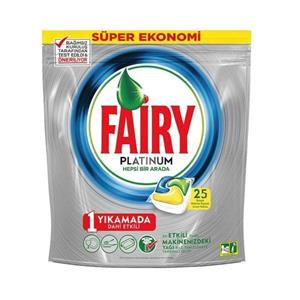 قرص ماشین ظرفشویی فیری مدل پلاتینیوم بسته 25 عددی Fairy Platinum Original DishWasher Tablets 25 Tablets