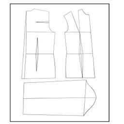الگوی خیاطی بالا تنه و آستین زنانه مدل مولر سایز 48
