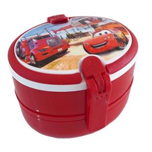 ظرف غذا پلاستیکی دو طبقه بیضی کارا مدل فانتزی