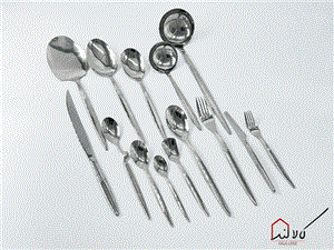 سرویس قاشق چنگال استیل 93 پارچه  crownطرح 1