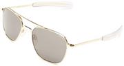 Randolph Aviator AF54668-PC Square Sunglasses,Matte Chrome,55 mm