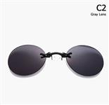 AiSmarter(TM) Fashion The Matrix Morpheus Style Roumd Rimsless Sunglasses Men Brand Design Clamp Nose Sun Glasses