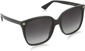 Gucci Women GG0022S 57 Black/Grey Sunglasses 57mm 