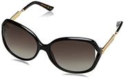 Gucci Women GG0076S 60 Black/Grey Sunglasses 60mm