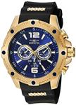 Invicta Men s 19659 I-Force 18k Gold Ion-Plated Watch with Black Polyurethane Band