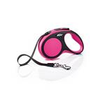 Flexi New Comfort Retractable Dog Leash (Tape), 16 ft, Small, Pink