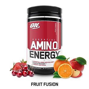 Optimum Nutrition Amino Energy, Fruit Fusion, Preworkout and Essential Amino Acids with Green Tea and Green Coffee Extract, 30 Servings 