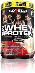 Six Star Pro Nutrition 100% Whey Protein Plus, 32g Ultra-Pure Whey Protein Powder, Vanilla, 2 Pound 