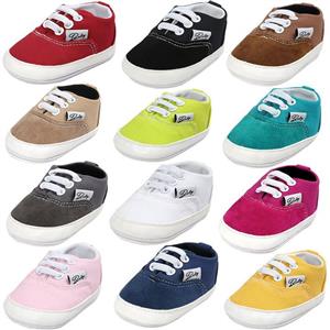 BENHERO Baby Boys Girls Canvas Toddler Sneaker Anti-slip First Walkers Candy Shoes 0-24 Months 12 Colors (11cm(0-6months), Dark Jeans) 