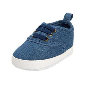 BENHERO Baby Boys Girls Canvas Toddler Sneaker Anti-slip First Walkers Candy Shoes 0-24 Months 12 Colors (11cm(0-6months), Dark Jeans) 