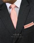 ست کراوات و دستمال جیب مردانه نسن | گلبهی ساده (جودون) S42