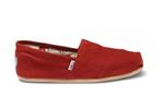 TOMS Men s Classic Canvas Slip-On, Red - 9 D(M) US