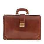 Maxwell Scott Luxury Brown Lawyers Leather Briefcase (The Basilio) - One Size