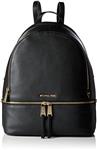 MICHAEL Michael Kors Rhea Zip Large Leather Backpack (Black)