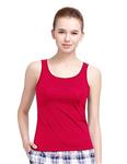 Women Camisole Tank Top With Built In Shelf Bra For Sports, Hot Pink M