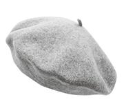 Bellady Women Solid Color French Wool Beret, Light Grey Color