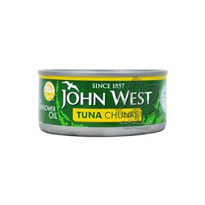 کنسرو ماهی تن در روغن آفتابگردان ۱۴۵ گرم جان وست john west 