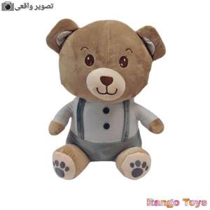 عروسک خرس نرم راه راه