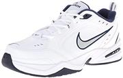 Nike Men s NIKE AIR MONARCH IV (4E) RUNNING SHOES -11;   White / Metallic Silver-Midnight Navy