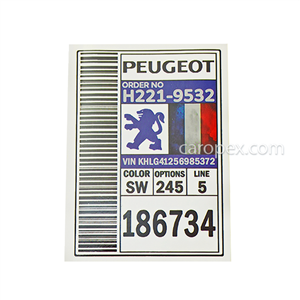 استیکر برچسب لچکی پژو Peugeot 