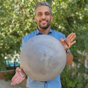 ساج چدنی 44 سانتی دسته دار (نان پزی چدن خالص بدون روکش ساچ روسی ظرف چدنی 14