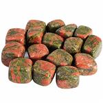 rockcloud 1 lb Tumbled Polished Stones Gemstone Supplies for Wicca,Reiki,Healing Crystal,Unakite