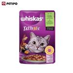 غذای پوچ گربه بالغ طعم میکس مرغ و بره و هویچ ویسکاس (Whiskas Tasty Mix Chicken-lamm In Gravy Pouch) وزن 85 گرم