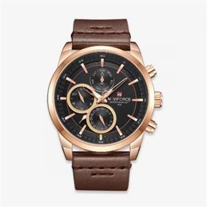 ساعت مردانه بند چرمی سه موتوره نیوی فورس 9148