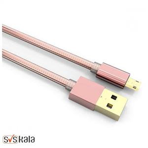 کابل شارژ و دیتا سریع micro USB الدینیو مدل LS24 (رزگلد)