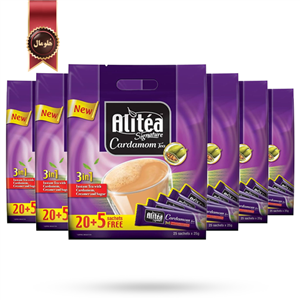 چای علی تی Alitea مدل هلدار cardamom پک 25 ساشه ای بسته 6 عددی