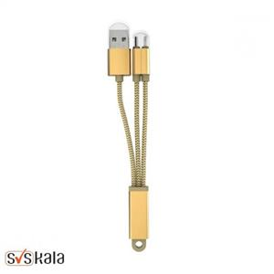 کابل شارژ دو سر الدینیو مدل LC89 (طلایی)