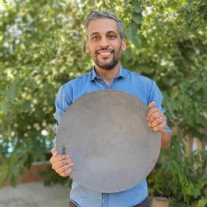 ساج چدن روسی 44 سانتی نان پزی یا تابه چدنی (ساچ چدن روسی ظرف چدنی ماهیتابه چدن ) ظروف آشپزی . ظروف آشپزخانه . ظروف چدنی