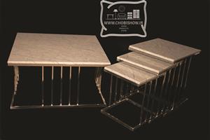 جلو مبلی و میز عسلی مدل مربعی کم جا