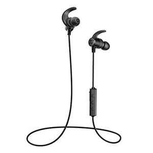 TaoTronics Bluetooth Headphones, Sweatproof Wireless In Ear Earbuds, Sports Magnetic Earphones with Built in Mic (IPX5 Waterproof, aptX Stereo, 7 Hours Playtime, cVc 6.0 Noise Cancelling Microphone) 