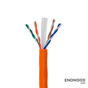 کابل شبکه UTP CCA نگزنس درجه 1 فلوک نارنجی 5 متر