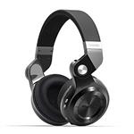Bluedio T2s Bluetooth Headphones On Ear with Mic, 57mm Driver Rotary Folding Wireless Headset, Wired and Wireless headphones for Cell Phone/ TV/ PC, 40 Hours Play Time (Black)