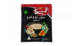 سوپ جو و قارچ با خامه الیت وزن 80 گرم