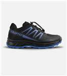 کفش کتانی کوهنوردی مشکی آبی مردانه بزرگ پا Salomon Speedcross 5 Trail مدل 3516 