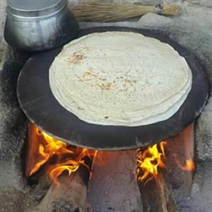 ساج چدن بدون روکش شیمیایی 50 سانتی بدون دسته - ساج چدنی نان ، ساچ چدنی اصل - ساج