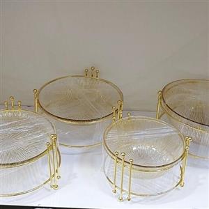 سرویس پذیرایی سولو شامپاینی پایه طلا رنگ ثابت