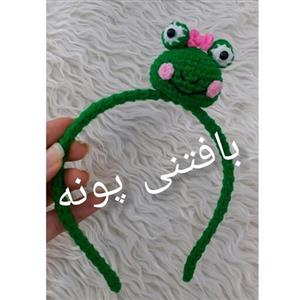 تل قورباغه بافتنی درغرفه بافتنی پونه تل استیل ونشکن جنس کاموا اکریل تاب ایرانی درجه یک رنگ سبز سیدی زیبا بافتی محکم