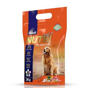 غذای خشک پروبیوتیک سگ نوتری پت مدل  Adult 21Percent مقدار 2 کیلوگرم Nutri Pet Adult 21Percent Probiotic Dry Dog Food 2 kg